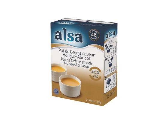Préparation pot crème mangue-abricot boite 700g /48P - ALSA