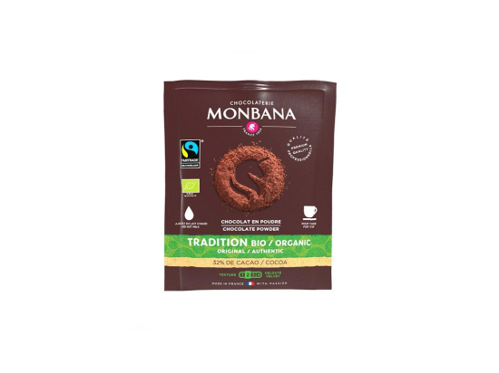 Chocolat 32% poudre BIO Max Havelaar dose (15g x100) - MONBANA