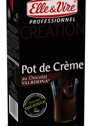 Préparation pour crème au chocolat Valrhona 1L - ELLE ET VIRE