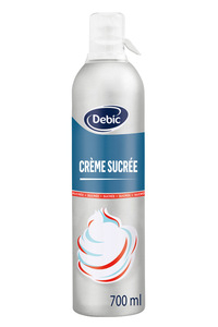 Crème sucrée sous pression UHT aérosol 37%Mg 700ml - DEBIC