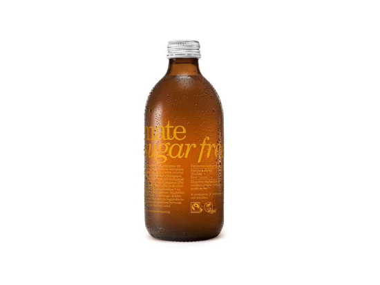Charitea - Thé maté gingembre pétillant sans sucres [bouteille verre] BIO (330ml x12)