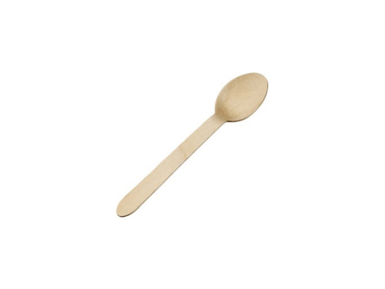 Cuillère en bois 15.9cm (paquet 50U) - SOLIA