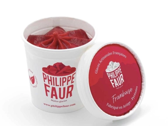 Glace Les petits pots - Framboise 100ml x9 - Création Philippe Faur