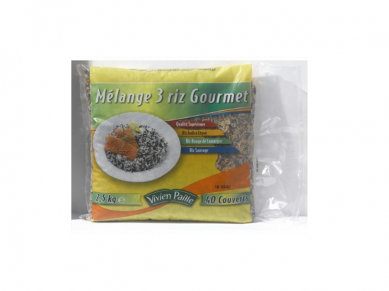 Riz 3 mélange gourmet sachet 2.5Kg - VIVIEN PAILLE