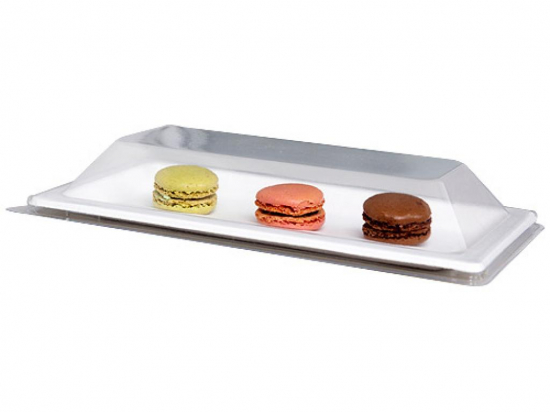 Couvercle rectangulaire PET transparent (275x145x40mm) [300 (6x50)] (assiette rectangulaire "Pulpy Liny" associée : 115211326)