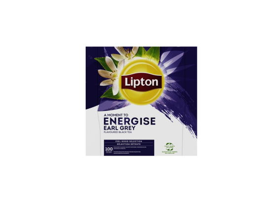 Thé noir Earl Grey boite 100 sachets fraîcheur - LIPTON