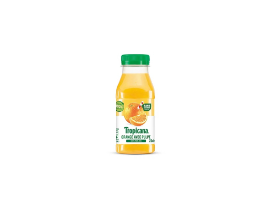 Pur jus d'orange avec pulpe bouteille PET (25cl x12) - TROPICANA