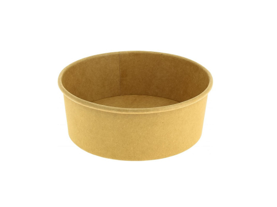 Saladier rond carton kraft 1120ml (186x161x66mm) (x300)