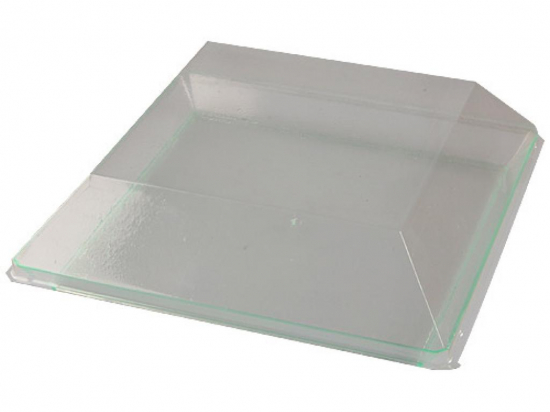 Couvercle pour assiette "Pulpy Squary" carré PET transparent (160x160mm) (x200) (assiette associée : 11315016)