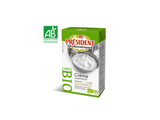 Crème supérieure BIO UHT 35%Mg (1L x6) - PRÉSIDENT