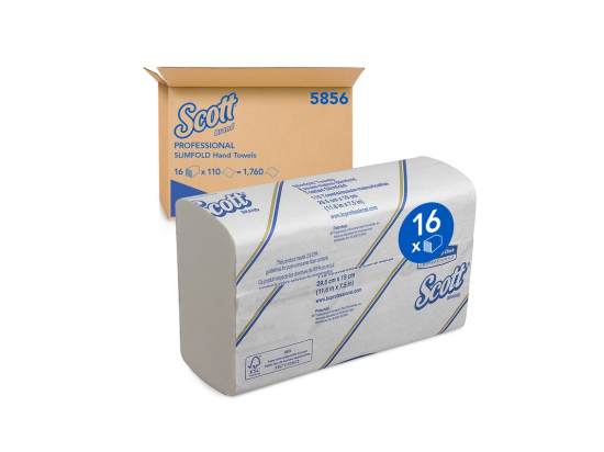 Essuie-mains enchevêtré 1pli slimfold 29.5x19cm (paquet 110F x16) - SCOTT