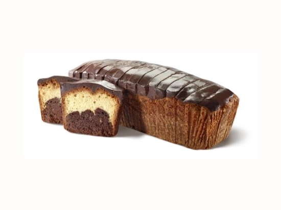 Patisseries - Cake marbré chocolat - prédécoupé 17 parts (1350g x2)