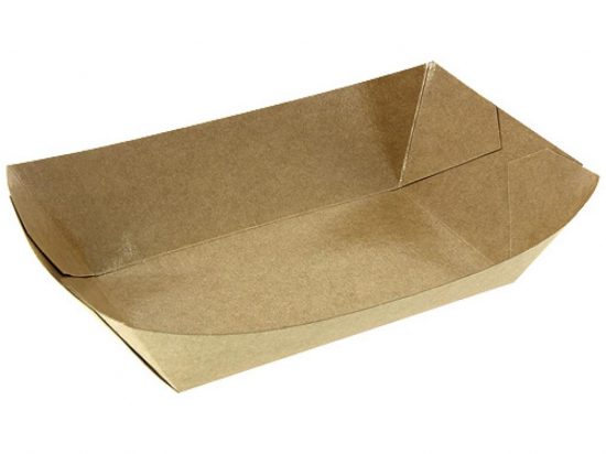 Barquette rectangulaire carton kraft brun 1000ml (165x95x60mm) (x500)