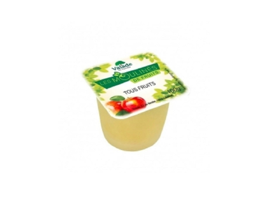 Compote assortiment 4 parfums pomme en coupelle plastique (100g x120) - VALADE EN CORRÈZE