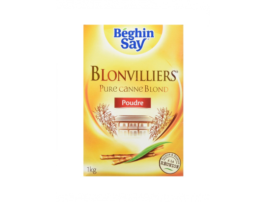 Sucre de canne poudre boite 1Kg - BLONVILLERS