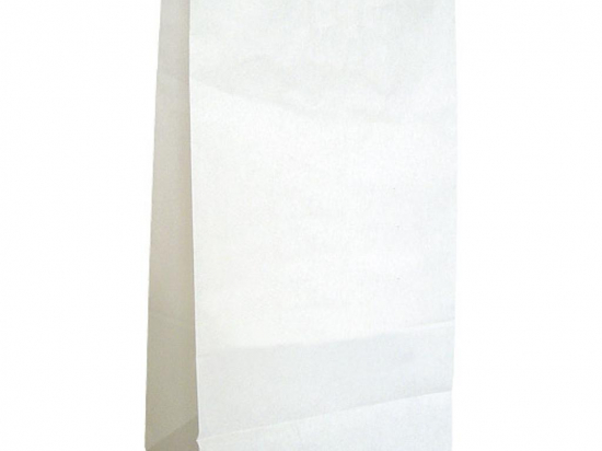 Sac SOS papier kraft blanc sans poignée 60g/m² (340x180x110mm) (x500)