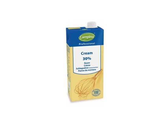 Crème liquide UHT 30%Mg brique 1L - CAMPINA PROFESSIONAL
