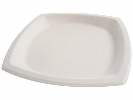 Assiette "Pulpy Squary" carrée blanche (210x210mm) [300 (12x25)] (couvercle associé : 1152121COV)