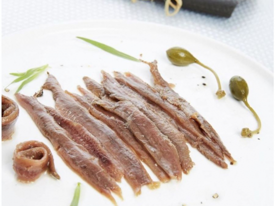 Filet d'anchois mariné à l'huile de tournesol salé boite 4/4 800g Pacifique S/E