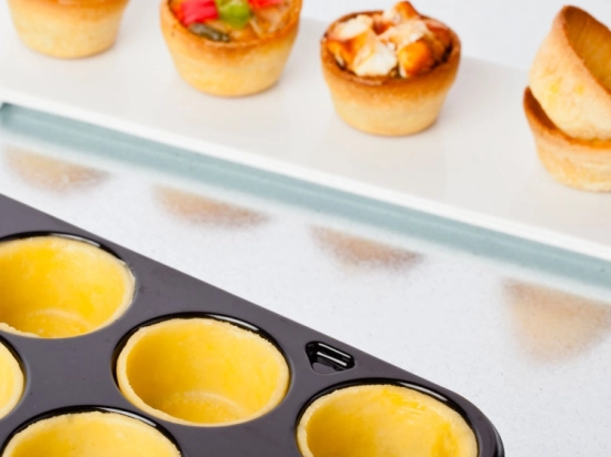 Fonds crus - Plateau de mini fonds de quiche crus 9g x125