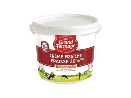 Crème fraiche épaisse 30%Mg 5L - GRAND FERMAGE