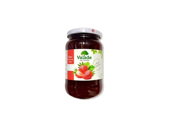 Confiture fraise bocal verre 450g - VALADE EN CORRÈZE