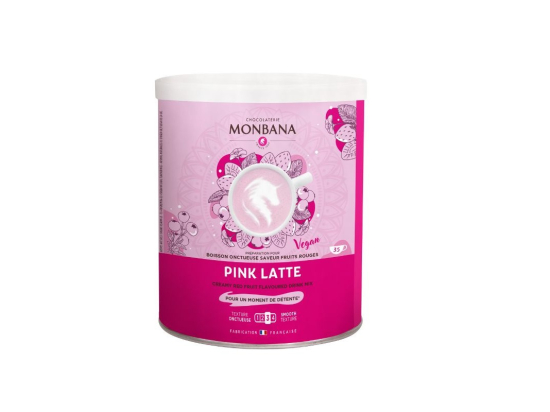 Monbana - Préparation pour pink latte saveur fruits rouges boite 350g