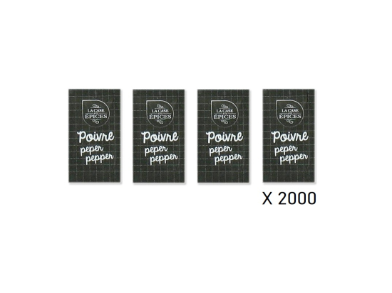 Poivre gris moulu en dose (0.14g x 2000) - LA CASE AUX ÉPICES