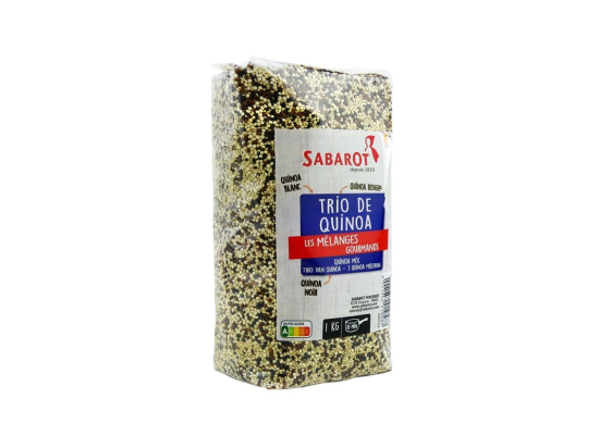 Quinoa trio blanc rouge noir sachet 1Kg - SABAROT
