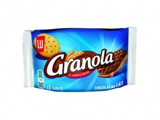Biscuit nappé chocolat lait x3 (37.5g x120) - GRANOLA