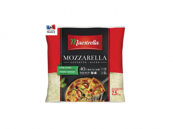 Mozzarella cossettes 2.5Kg - MAESTRELLA