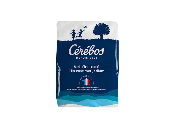Sel fin iodé sac 1Kg - CEREBOS