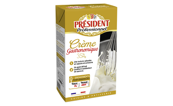 Crème liquide supérieure gastronomique 35%Mg UHT 1L - PRÉSIDENT