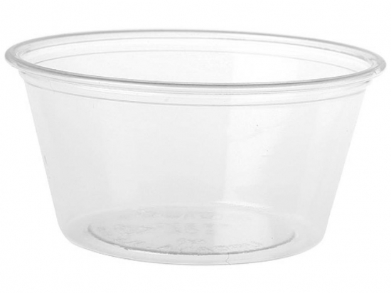 Mini pot à sauce 6cl PET (x2500) (couvercle associé : 09POTL2)