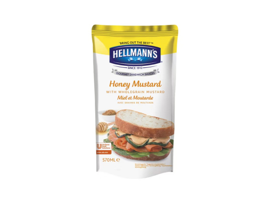 Sauce sandwich miel et moutarde poche 602g x5 - HELLMANN'S