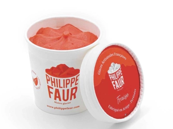 Glace Les petits pots - Fraise 100ml x9 - Création Philippe Faur