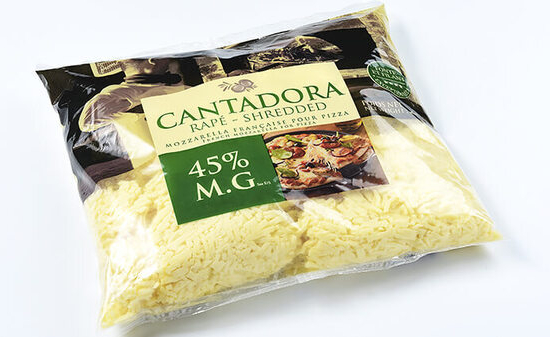 Mozzarella rapée 23%Mg 2.5Kg - CANTADORA