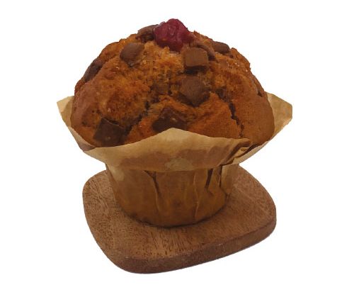 Muffin pépite de chocolat blanc fourré framboise vrac (125g x40) - AMERICAN DESSERTS  - Surgelé