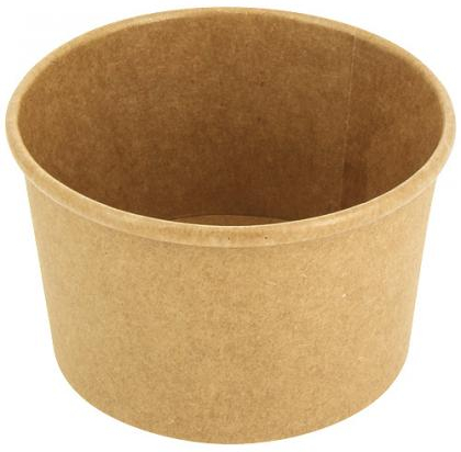 Pot à soupe kraft brun 250ml/8Oz (x500) (couvercle associé : 304001COV) (saladier bol)
