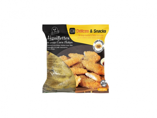 Aiguillette de poulet cuit Corn Flakes halal 30-60g 1Kg - Surgelé