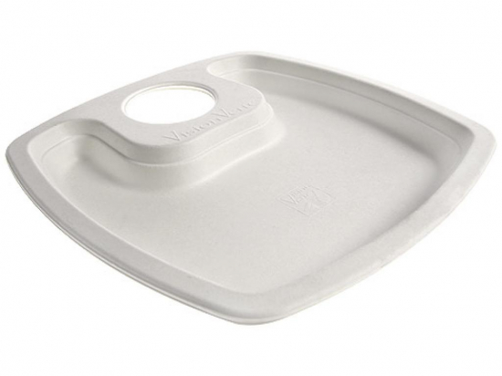 Assiette "Pulpy Squary" cocktail carrée (250x250mm) [300 (12x25)]