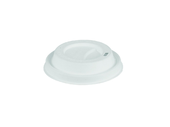 Couvercle dôme blanc fibre moulée Ø86mm pour gobelet 10Oz (x1000) (gobelet 25cl associé : 8000179/C)