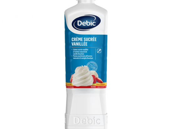 Crème sucrée vanille 30%Mg UHT bouteille 2L - DEBIC