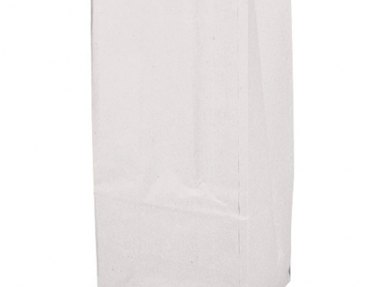 Sac SOS papier kraft blanc sans poignée 50g/m² (240x120x80mm) (x1000)