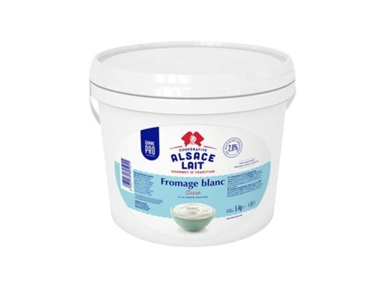 Fromage blanc frais lissé 2.8%Mg 5Kg - ALSACE LAIT