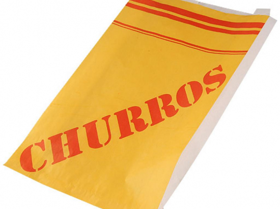 Sac papier décoré pour churros 40g (180x60x310mm) (x1000)