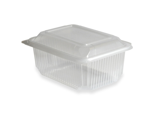 Barquette micro ondable transparent 750ml avec couvercle