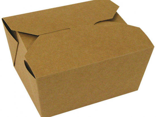 Boite "Firpack" biodégradable carton kraft brun 755ml (127x106x65mm) (x450)
