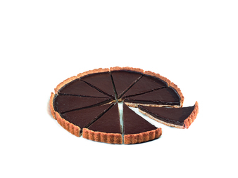 Tarte au chocolat Ø27cm prédécoupée 10 parts 750g - Surgelé