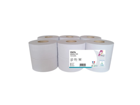 Papier toillette minirol 2plis 175m Ecolabel (12 rouleaux /700F) - GLOBAL HYGIÈNE